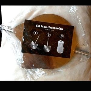 Cat Themed Stainless Steel Paper Towel Holder